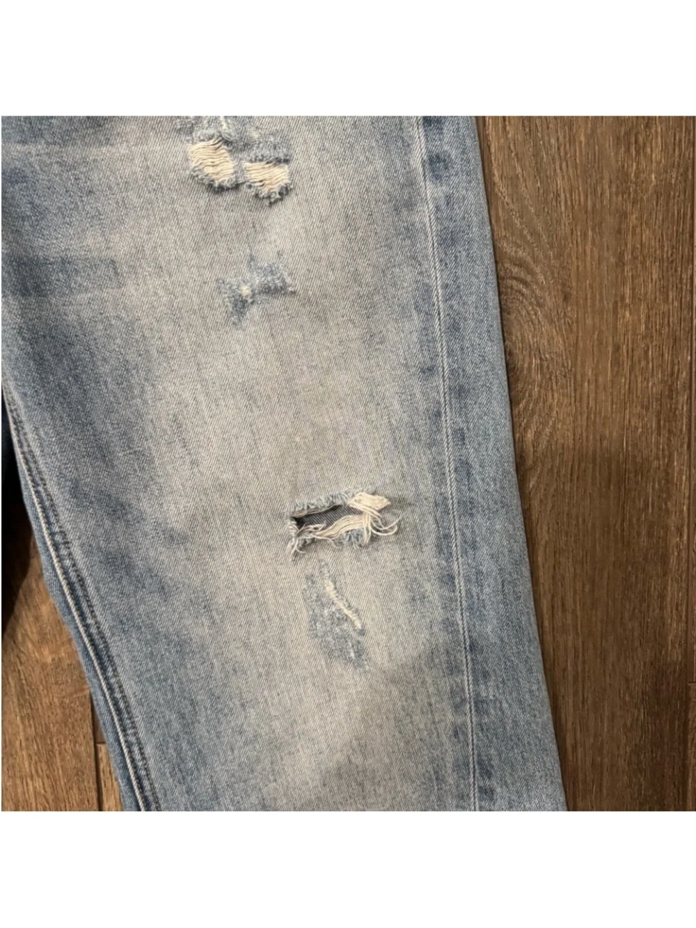 Pistola Women’s Vintage-Inspired Light Blue Distressed Wide Leg Jeans Size 26